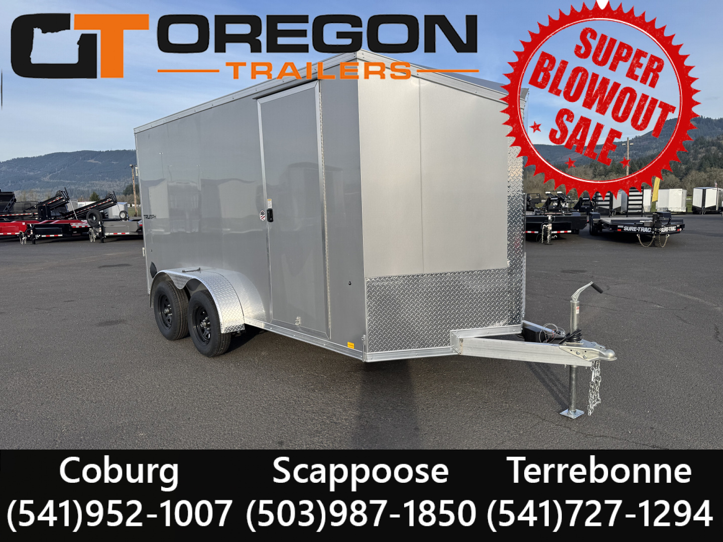 New 2026 Formula Triumph 7x14 Aluminum Enclosed Trailer 7k GVWR