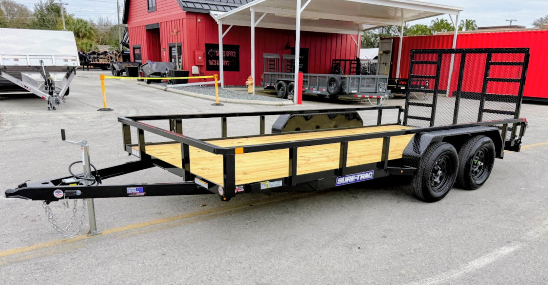 New 2026 Sure-Trac 7X16 Tube Top 7K Utility Trailer