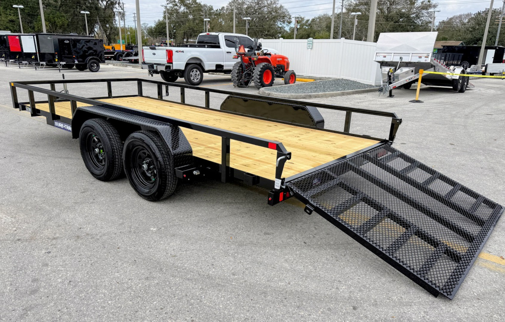 New 2026 Sure-Trac 7X16 Tube Top 7K Utility Trailer