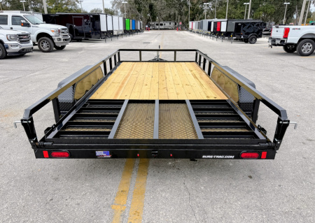 New 2026 Sure-Trac 7X16 Tube Top 7K Utility Trailer