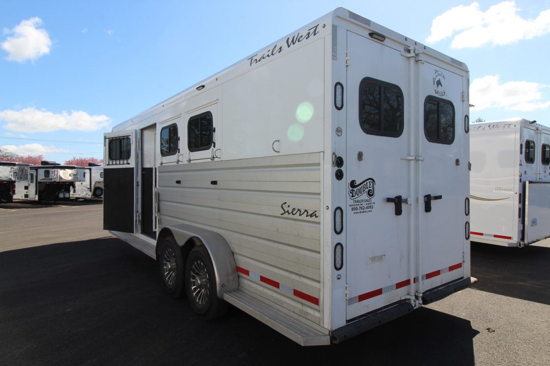 Used 2024 Trails West Sierra 5x5 Comfort pkg. 3 Horse Trailer - Side Tack