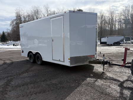 New 2026 Wells Cargo Fasttrac Deluxe 8.5x16 7K 7' Interior Height Cargo / Enclosed Trailer w/Ramp Door