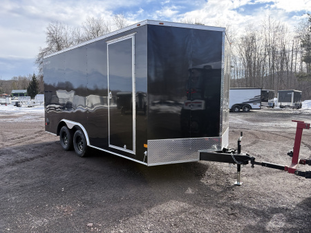 New 2026 Wells Cargo Fasttrac Deluxe 8.5x16 7K 7' Interior Height Cargo / Enclosed Trailer w/Ramp Door