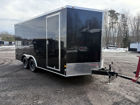 New 2026 Wells Cargo Fasttrac Deluxe 8.5x16 7K 7' Interior Height Cargo / Enclosed Trailer w/Ramp Door