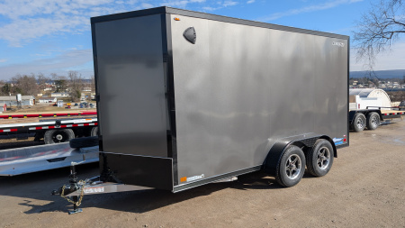 New 2026 Legend 7x14 + 2' V-Nose Aluminum Enclosed Cargo Trailer w/ Ramp Door