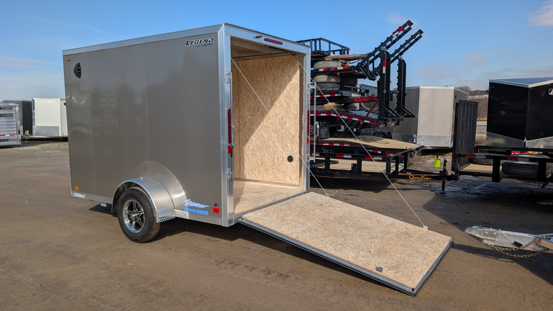 New 2026 Legend 6x10 + 1' V Thunder Cargo Trailer w/ Ramp Door