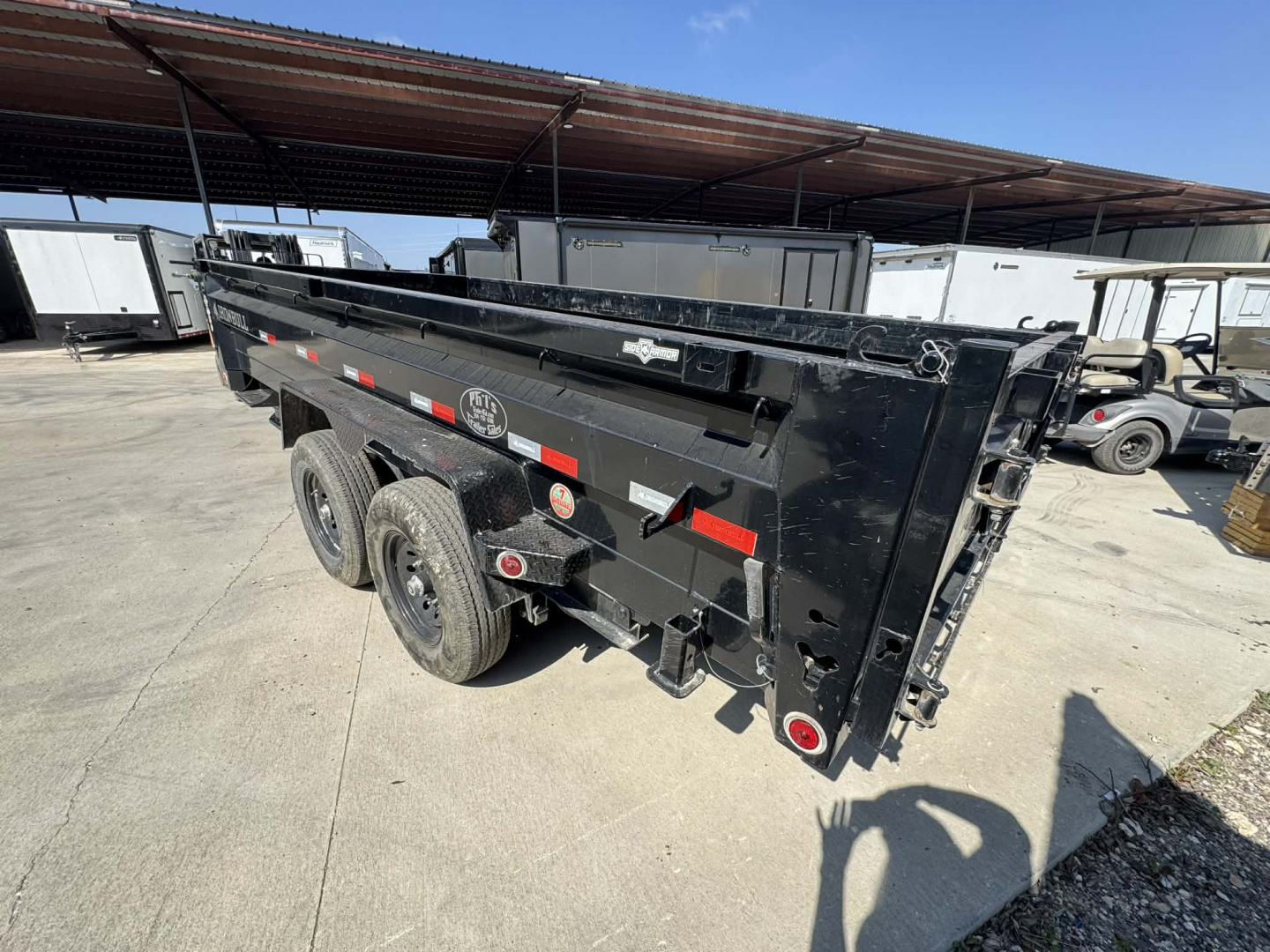 Used USED 2025 Iron Bull 83X16 Dump Trailer HYDRAULIC JACK