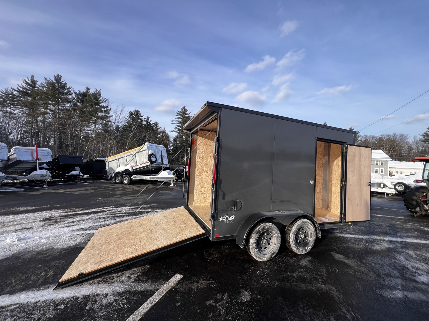 New 2026 Pace American 7x12 + 2ft V nose/ Rear Spoiler/ Polycore / Blackout - 7000GVW