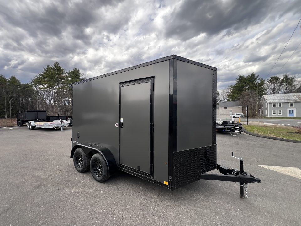 New 2026 Pace American 7x12 + 2ft V nose/ Rear Spoiler/ Polycore / Blackout - 7000GVW
