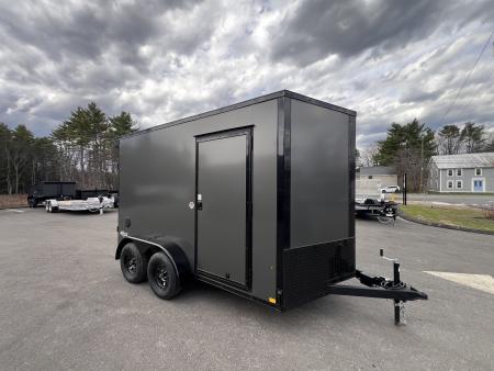 New 2026 Pace American 7x12 + 2ft V nose/ Rear Spoiler/ Polycore / Blackout - 7000GVW