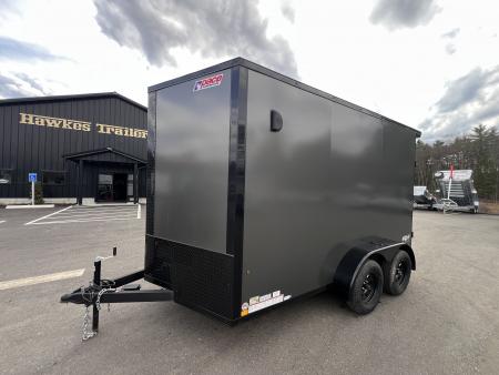 New 2026 Pace American 7x12 + 2ft V nose/ Rear Spoiler/ Polycore / Blackout - 7000GVW