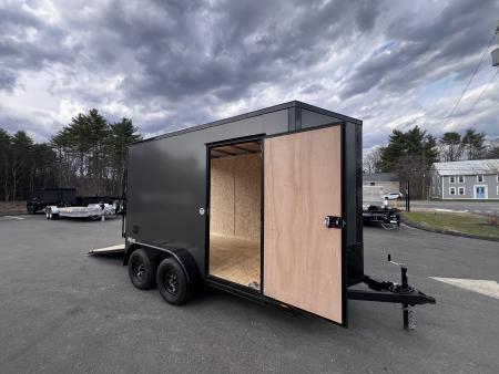 New 2026 Pace American 7x12 + 2ft V nose/ Rear Spoiler/ Polycore / Blackout - 7000GVW