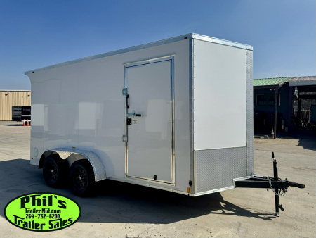 New 7X14 ENCLOSED TRAILER UPGRADED .080 EXTERIOR & REAR WING Cargo / Enclosed Trailer
