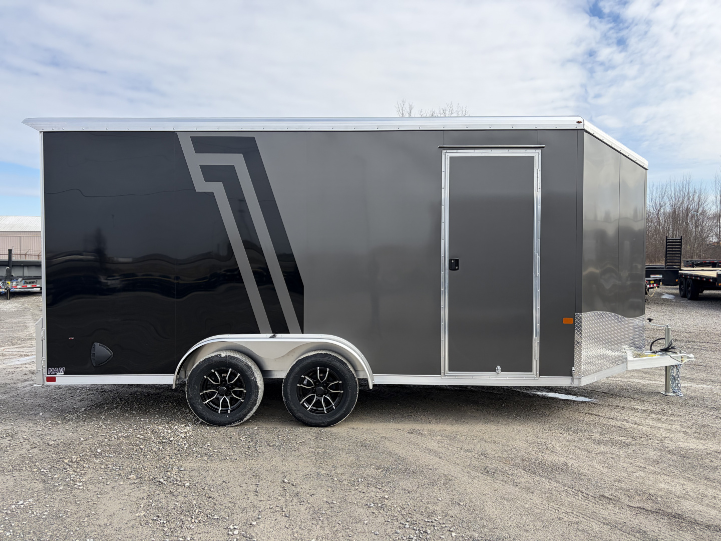 New 2026 NEO Trailers NAM1675TR86 (7.5' X 16') 7K V-Nose Enclosed Motorcycle Trailer