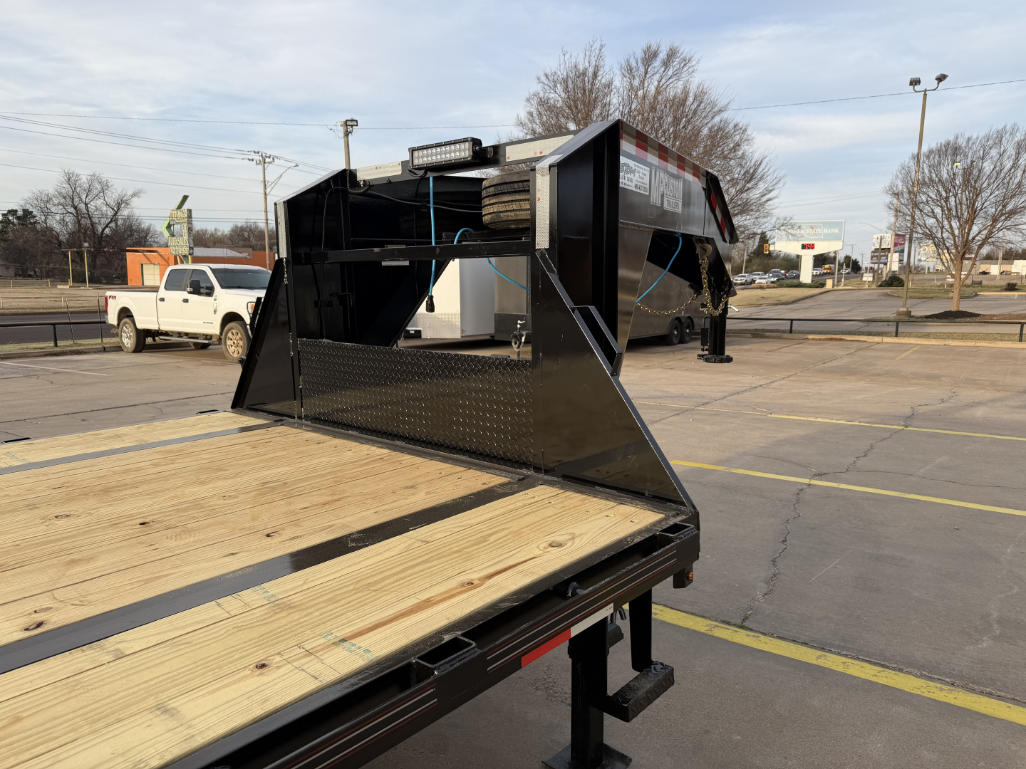 New #144080 2026 MP CUSTOM 25 X 102 TANDEM AXLE 14K FLATBED GOOSENECK W/ MAXX RAMPS & 14 PLY TIRES