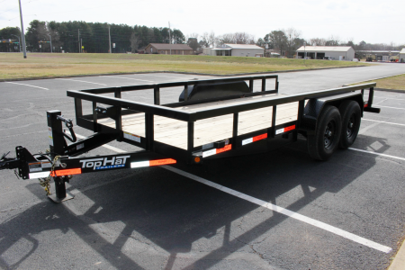 New 2026 Top Hat Trailers 16'X83" HT-14 W/5' SLIDE IN RAMPS Equipment Trailer