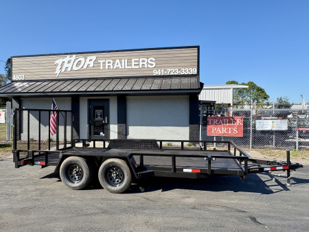 New 2026 7X16 TA 7K COBRA LINED WOOD AND BRAKES Utility Trailer