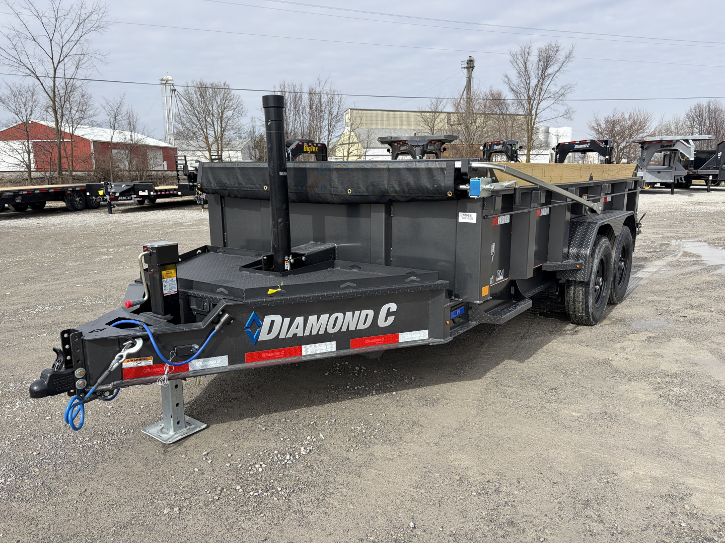 New 2026 Diamond C Trailers LPT207L14X82 (82" X 14') 15.5K Telescopic Dump Trailer