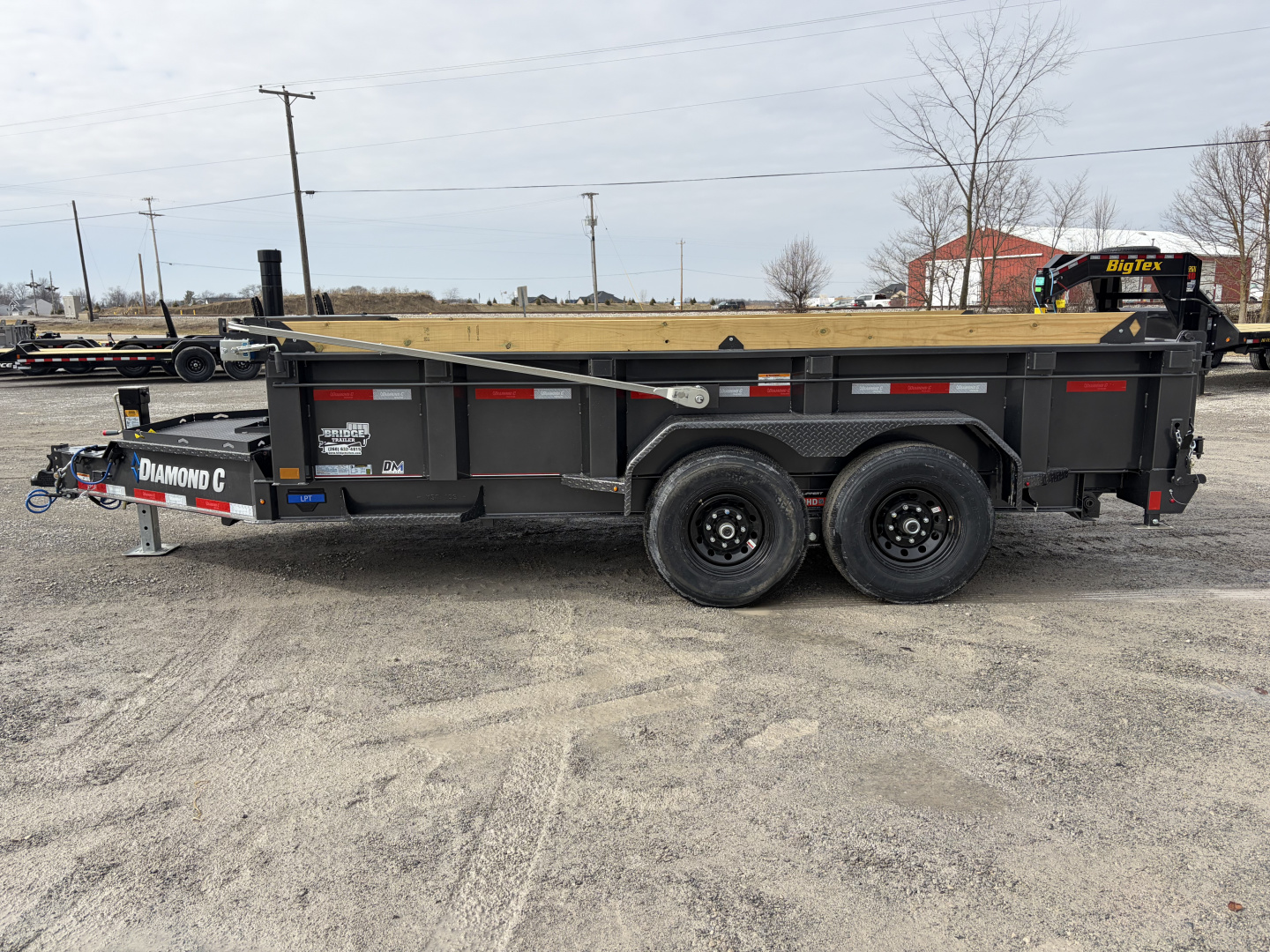New 2026 Diamond C Trailers LPT207L14X82 (82" X 14') 15.5K Telescopic Dump Trailer