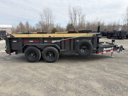 New 2026 Diamond C Trailers LPT207L14X82 (82" X 14') 15.5K Telescopic Dump Trailer