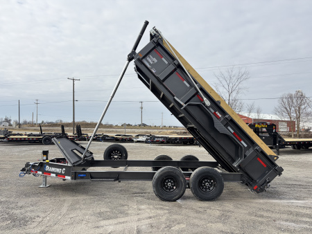 New 2026 Diamond C Trailers LPT207L14X82 (82" X 14') 15.5K Telescopic Dump Trailer