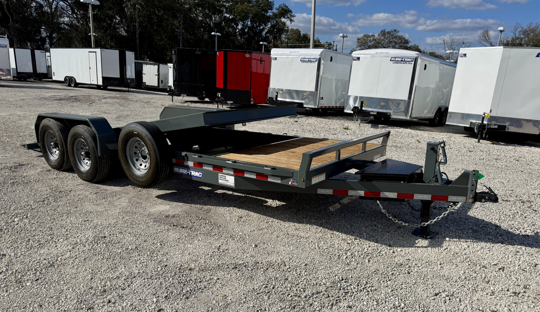 Used 2023 Sure-Trac 7x16+4 Tilt Bed Equipment Trailer 14K