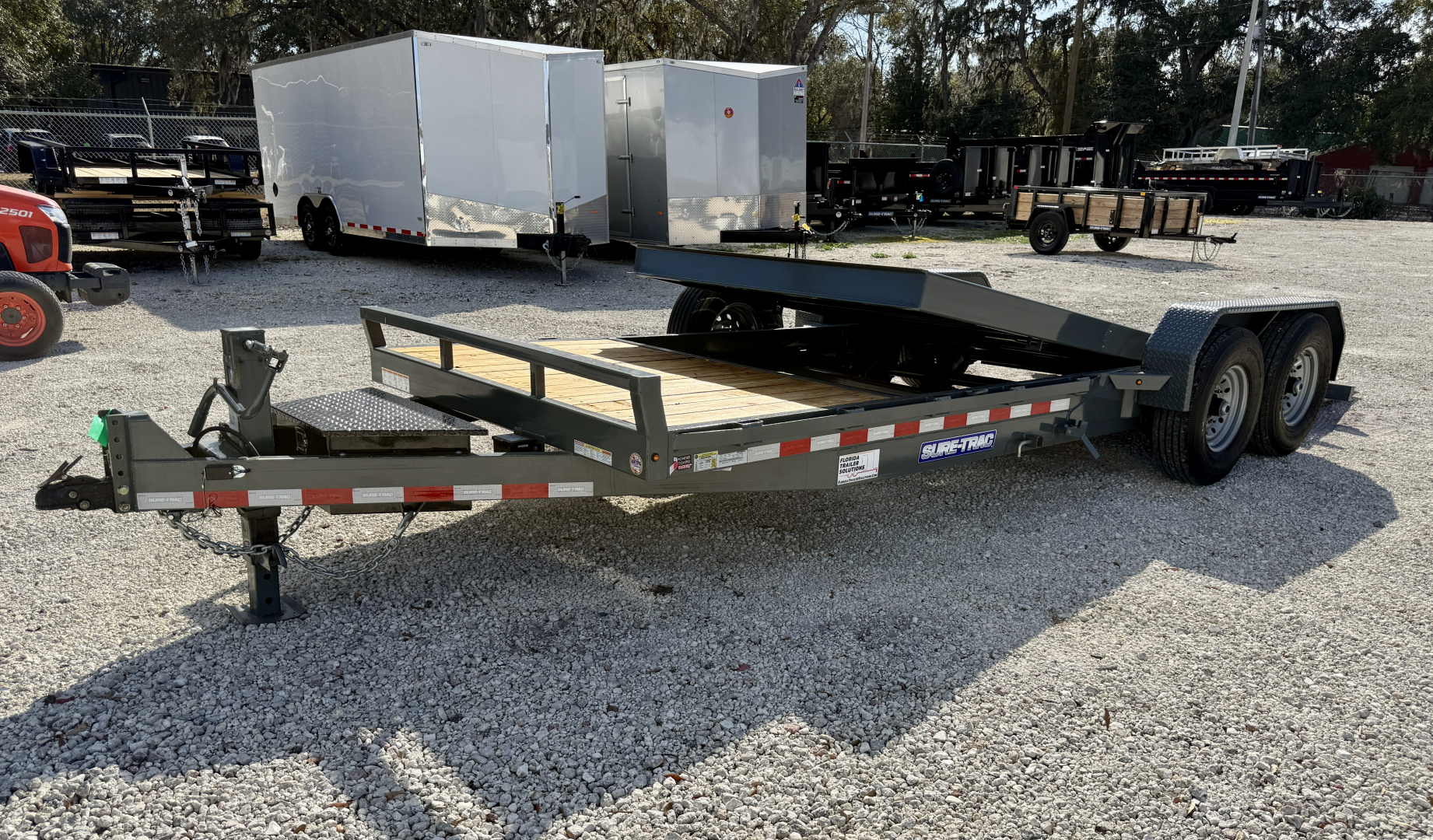 Used 2023 Sure-Trac 7x16+4 Tilt Bed Equipment Trailer 14K