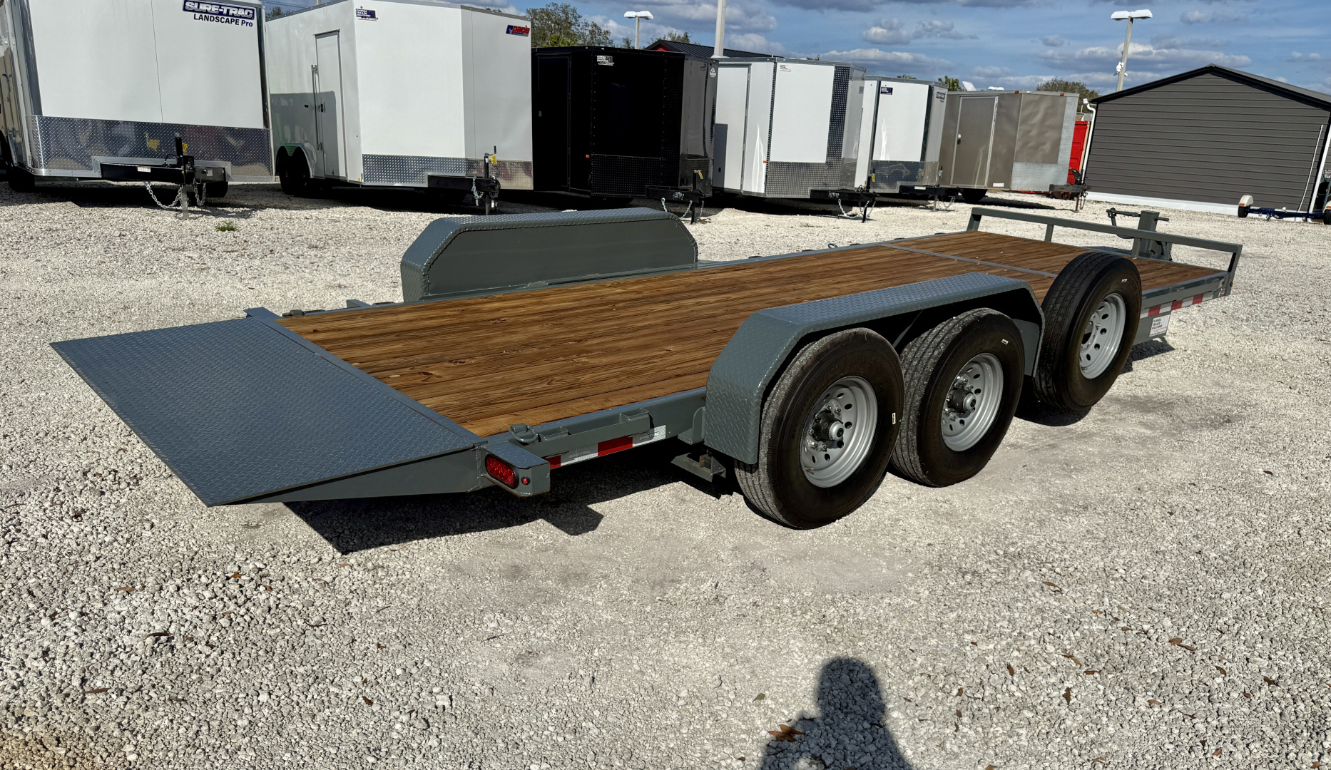Used 2023 Sure-Trac 7x16+4 Tilt Bed Equipment Trailer 14K