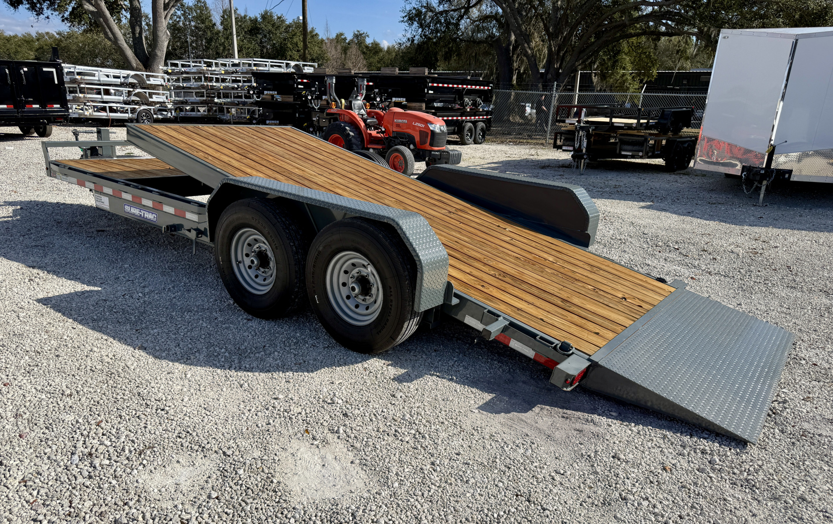 Used 2023 Sure-Trac 7x16+4 Tilt Bed Equipment Trailer 14K