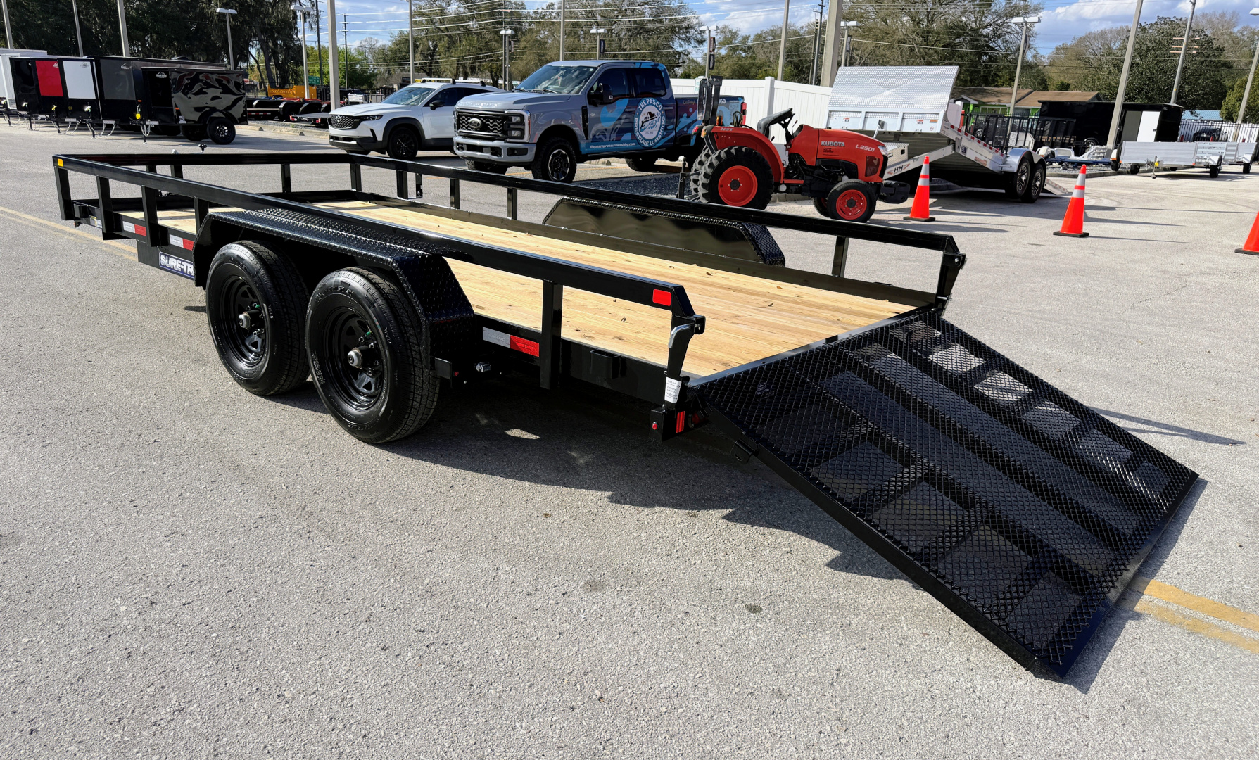 New 2026 Sure-Trac 7x16 Tube Top 10K Utility Trailer