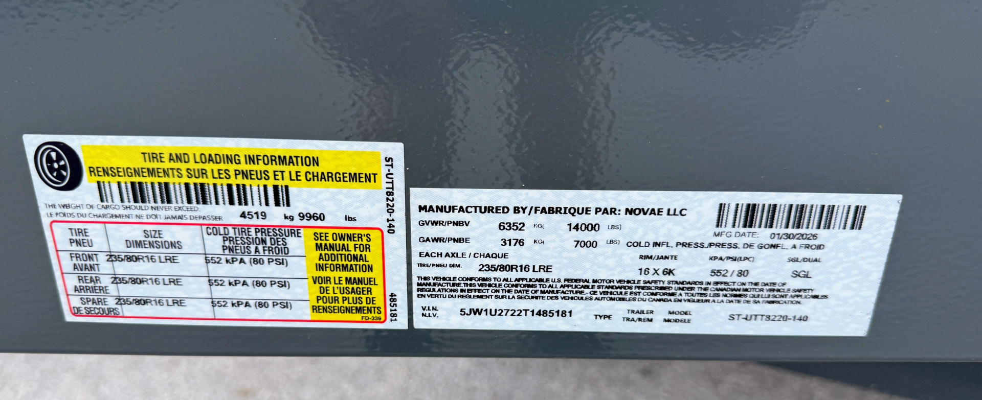 New 2026 Sure-Trac 7x20 Tube Top 14K Utility Trailer