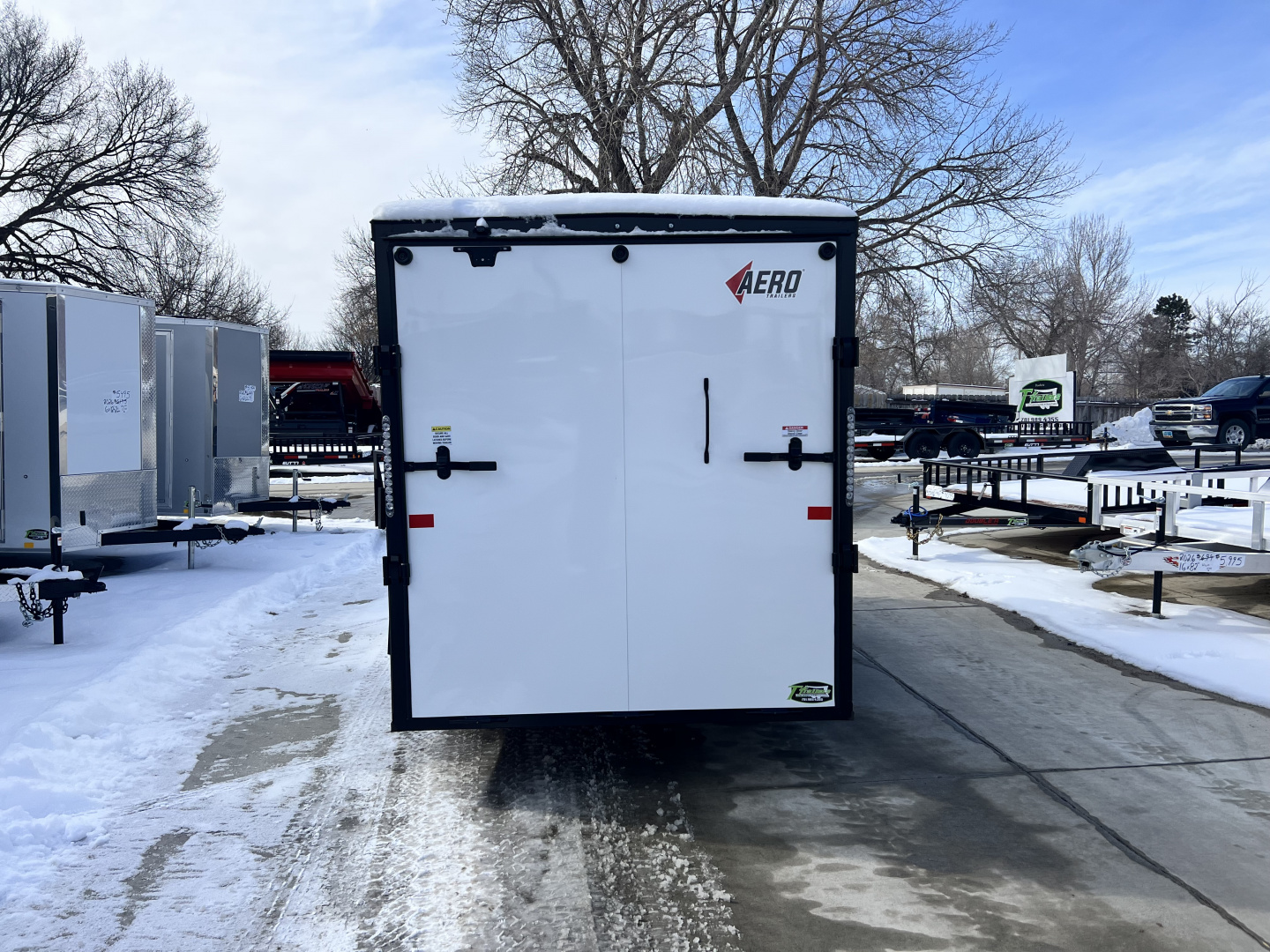 New NEW 2026 AERO 6x12 +2V BLACKOUT Edition, White Interior, QUALITY Enclosed Rear Ramp Cargo Trailer