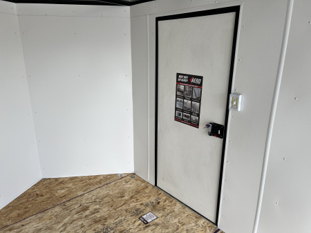 New NEW 2026 AERO 6x12 +2V BLACKOUT Edition, White Interior, QUALITY Enclosed Rear Ramp Cargo Trailer