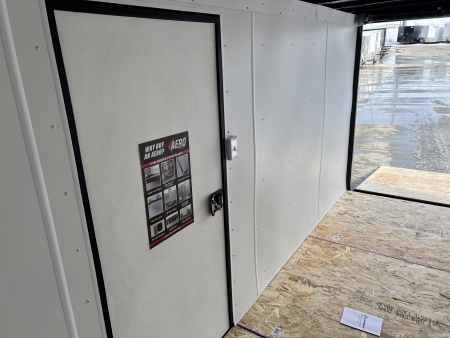 New NEW 2026 AERO 6x12 +2V BLACKOUT Edition, White Interior, QUALITY Enclosed Rear Ramp Cargo Trailer