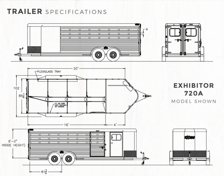 New 2026 Exiss 6 Pen 7x16 Exhibitor Trailer