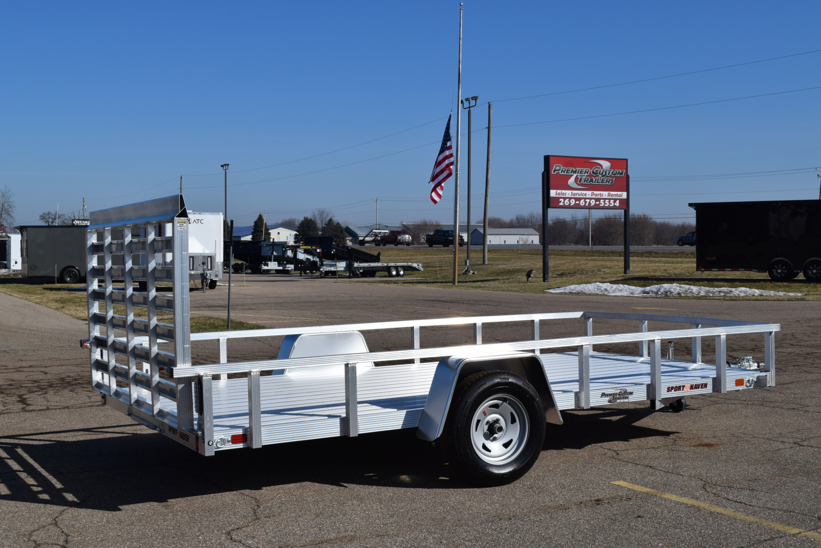 New 2026 Sport Haven 7x14 Aluminum Utility Trailer