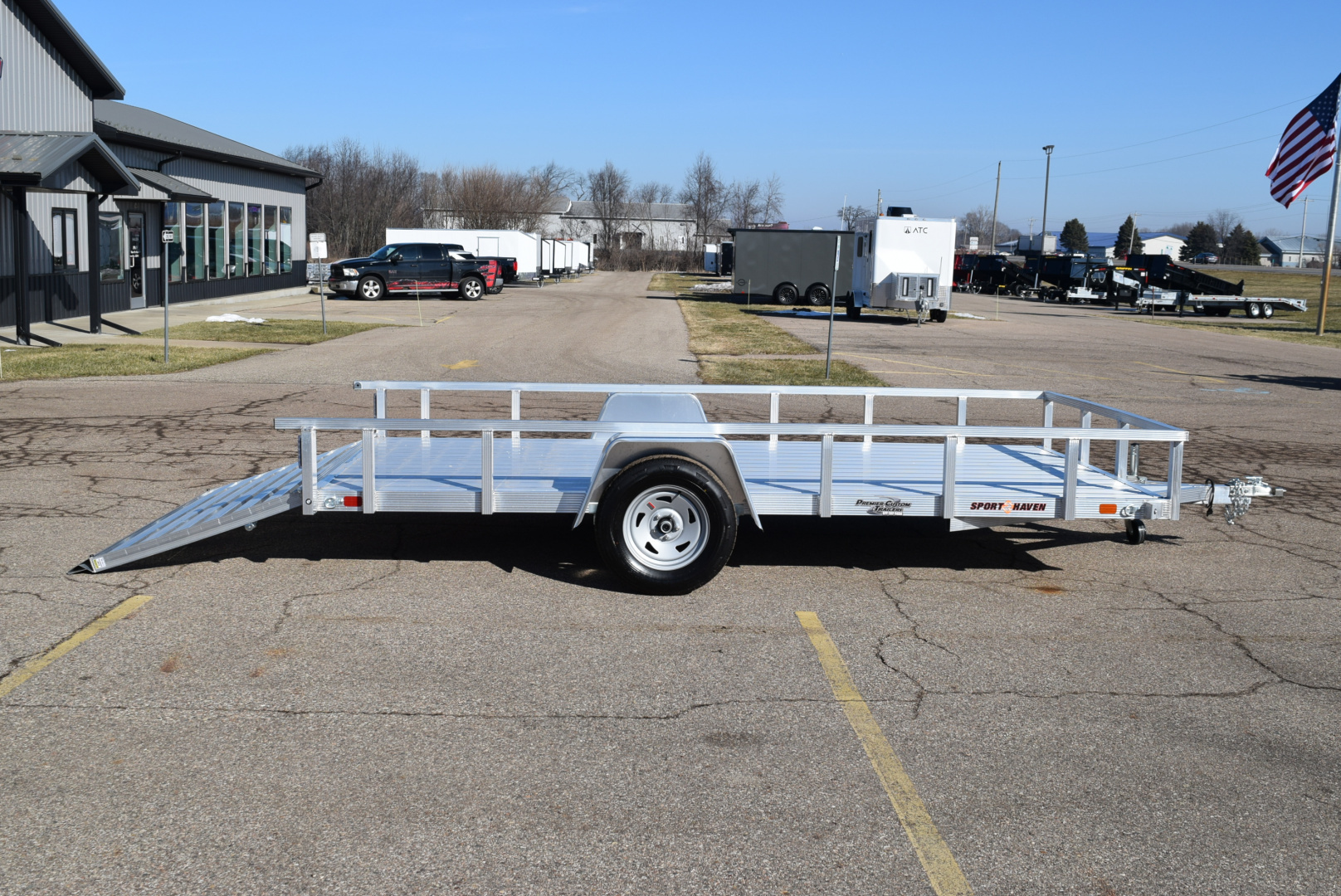 New 2026 Sport Haven 7x14 Aluminum Utility Trailer