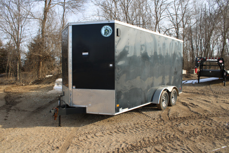 Used 2024 Darkhorse Cargo 7X16 RD WITH 7' INTERIOR HEIGHT STOCK ID 6182 Cargo / Enclosed Trailer