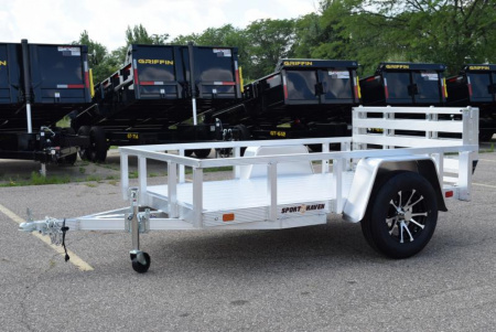 New SPORT HAVEN 5x8 DELUXE SERIES UTILITY TRAILER w/ BI-FOLD RAMP GATE