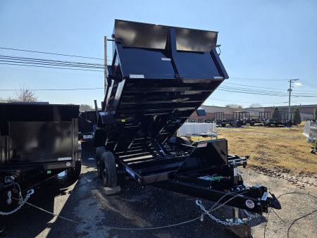New 7 x 12 Sure-Trac Scissor Hoist HD Dump Trailer, 12k GVWR w/Tarp Kit & 110V Battery Charger