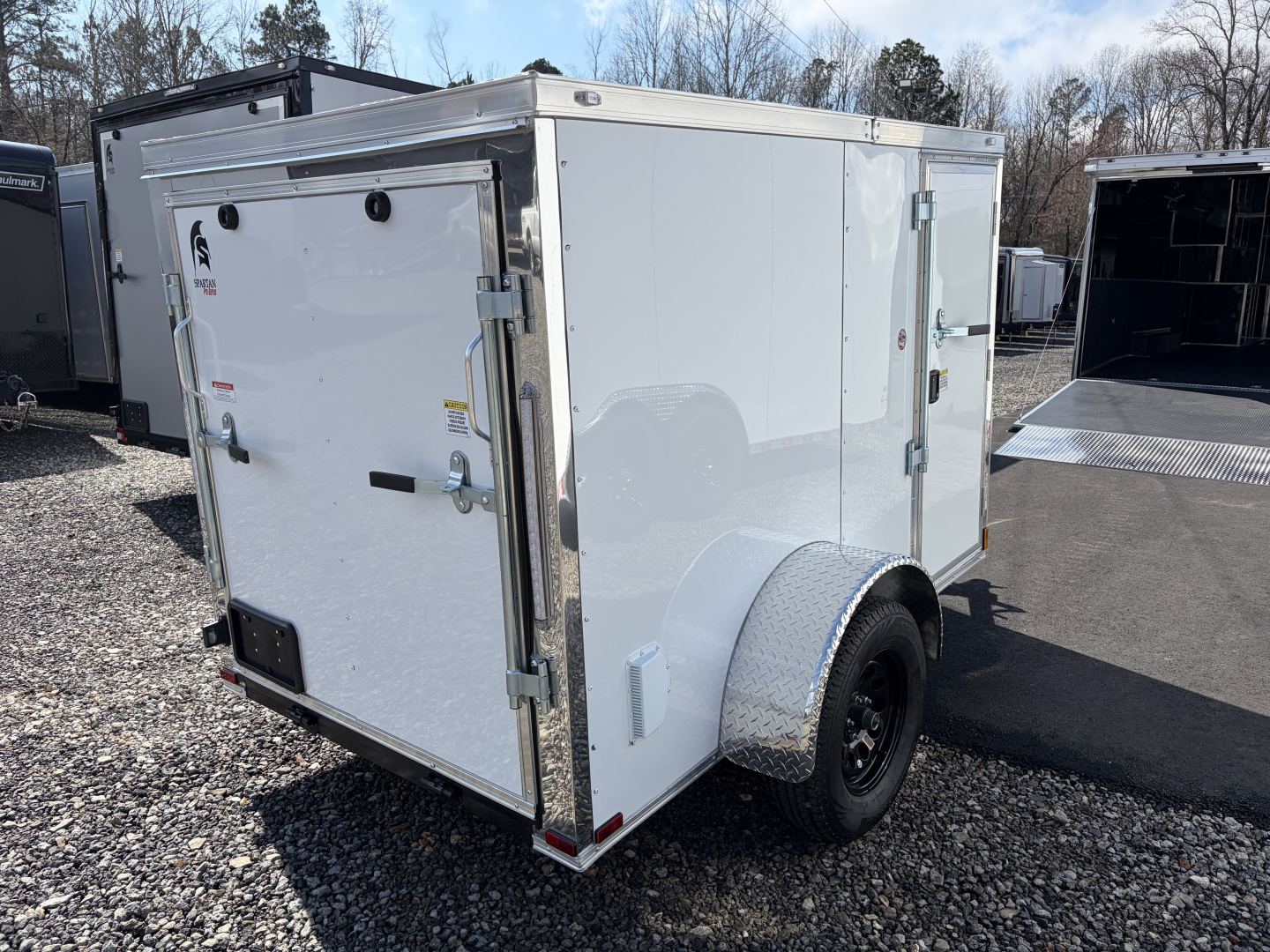 New 2026 Spartan 5X8 Pro-Series Enclosed Trailer, Side Door, Barlock, Polycor, Stabledeck