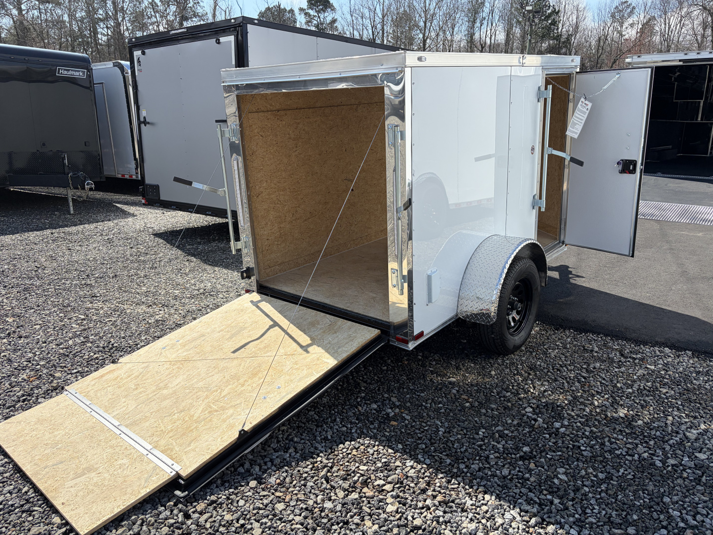 New 2026 Spartan 5X8 Pro-Series Enclosed Trailer, Side Door, Barlock, Polycor, Stabledeck