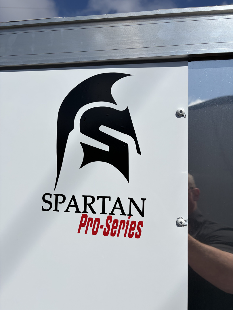 New 2026 Spartan 5X8 Pro-Series Enclosed Trailer, Side Door, Barlock, Polycor, Stabledeck