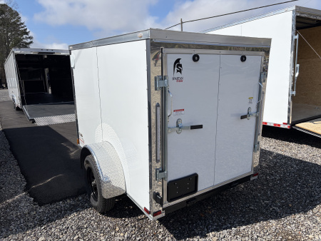 New 2026 Spartan 5X8 Pro-Series Enclosed Trailer, Side Door, Barlock, Polycor, Stabledeck