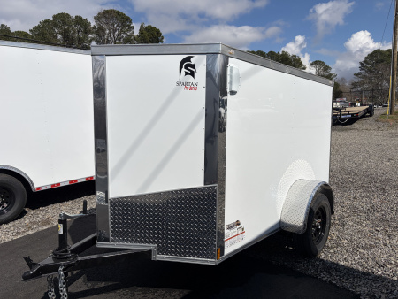New 2026 Spartan 5X8 Pro-Series Enclosed Trailer, Side Door, Barlock, Polycor, Stabledeck