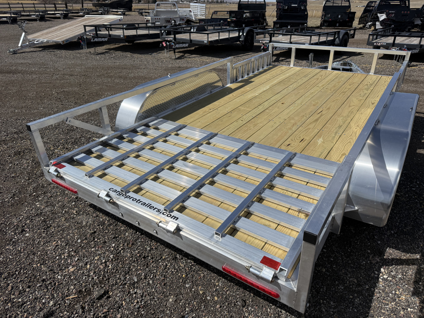 New 2026 Cargo Pro Aluminum Utility Trailer 14' Side Rail Ramps