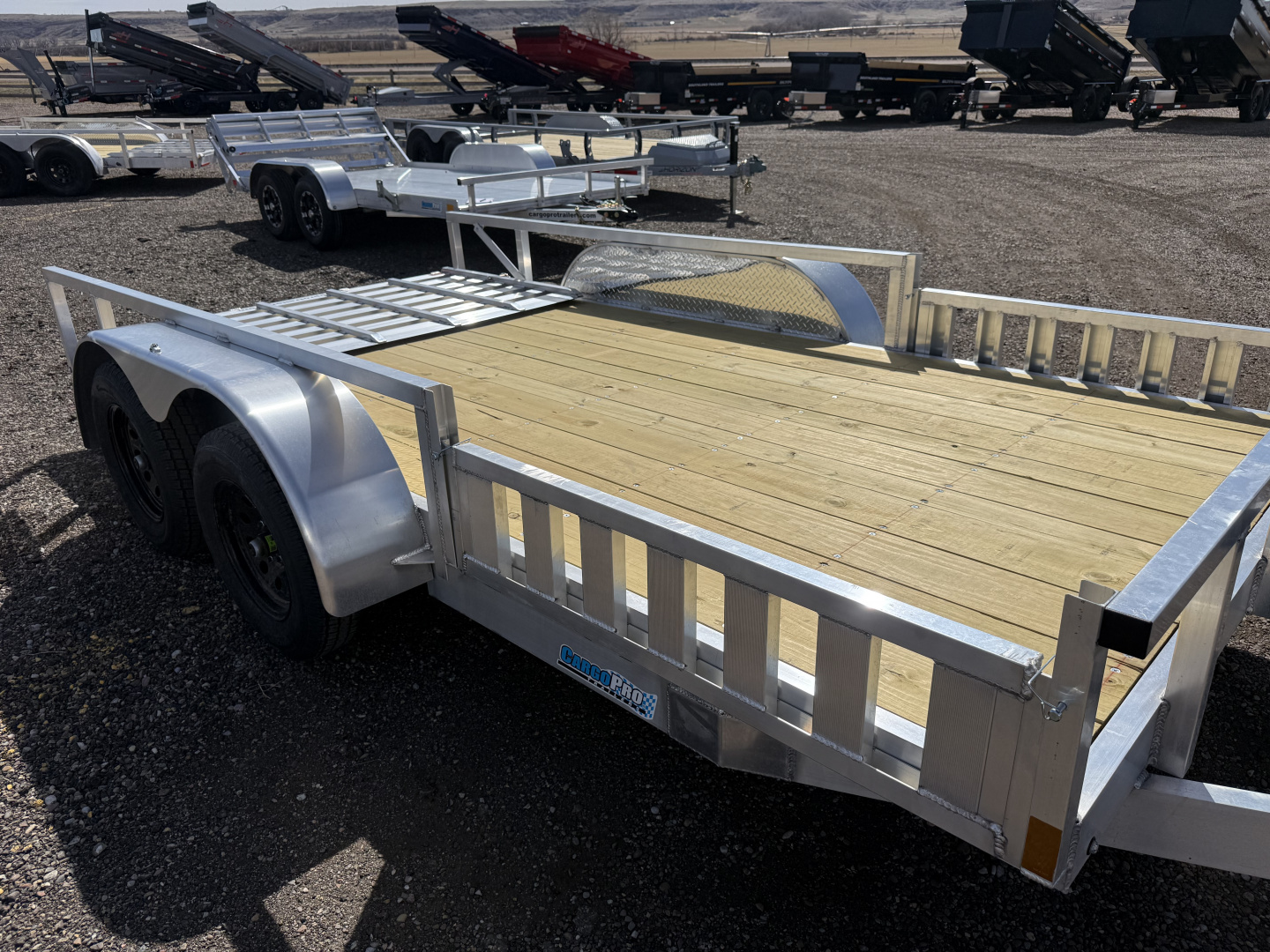 New 2026 Cargo Pro Aluminum Utility Trailer 14' Side Rail Ramps