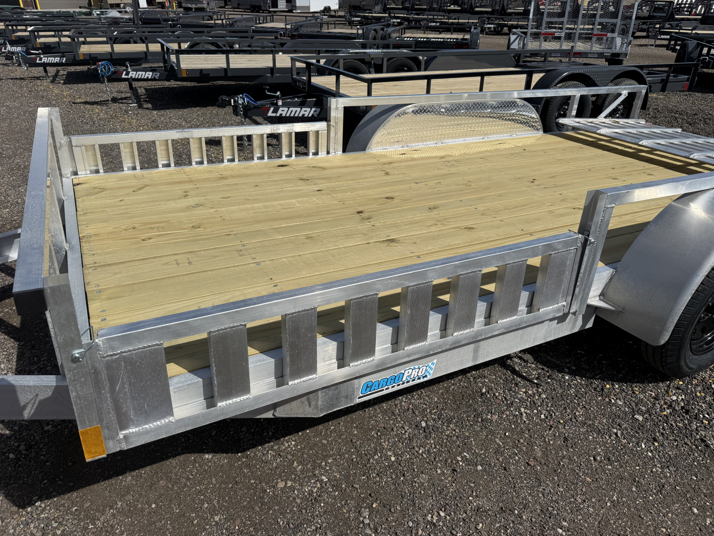 New 2026 Cargo Pro Aluminum Utility Trailer 16' Side Rail Ramps