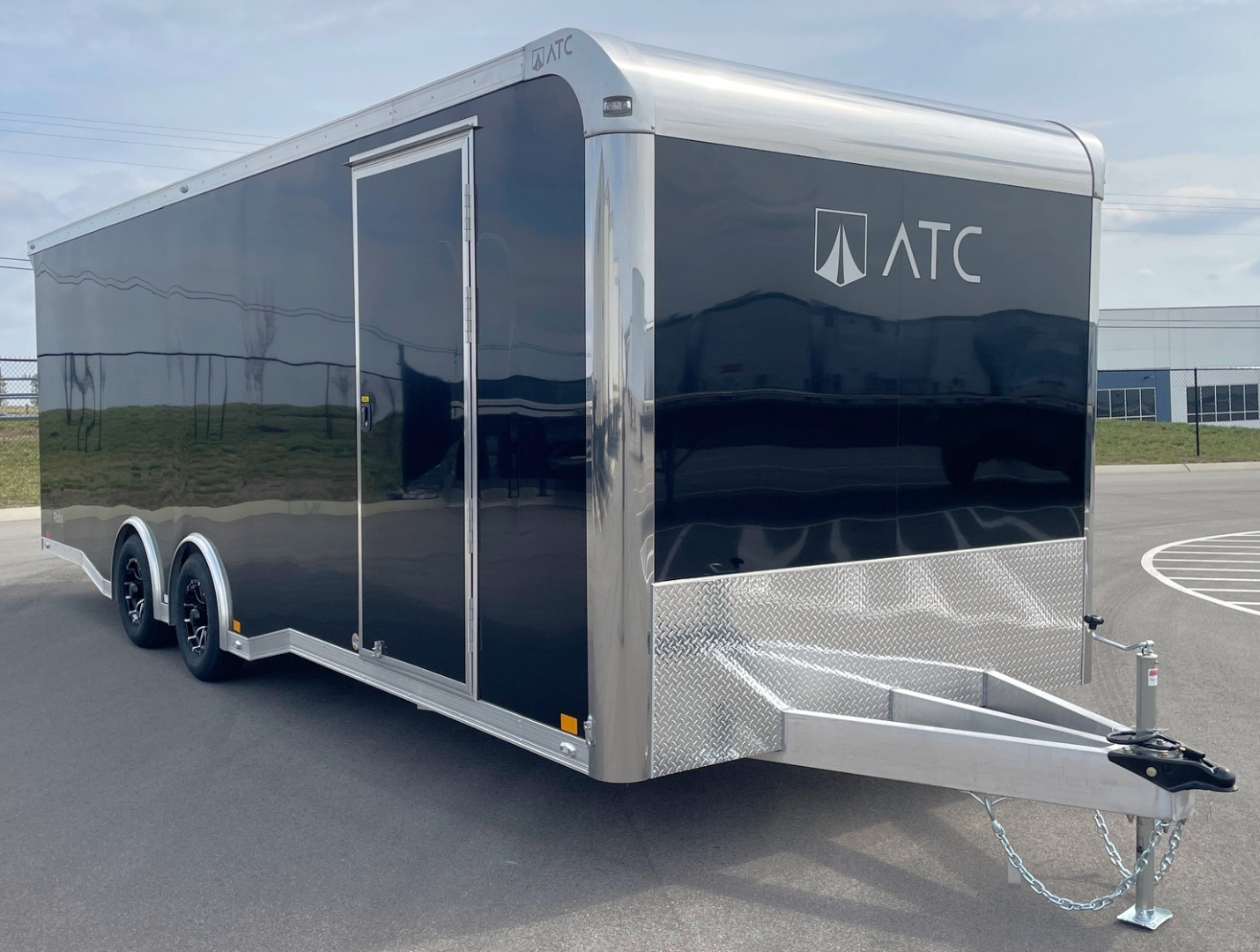 New ATC 24' ROM 400 Blackout Enclosed Aluminum Car Hauler Trailer: Escape Door, Spare, 9990 GVWR