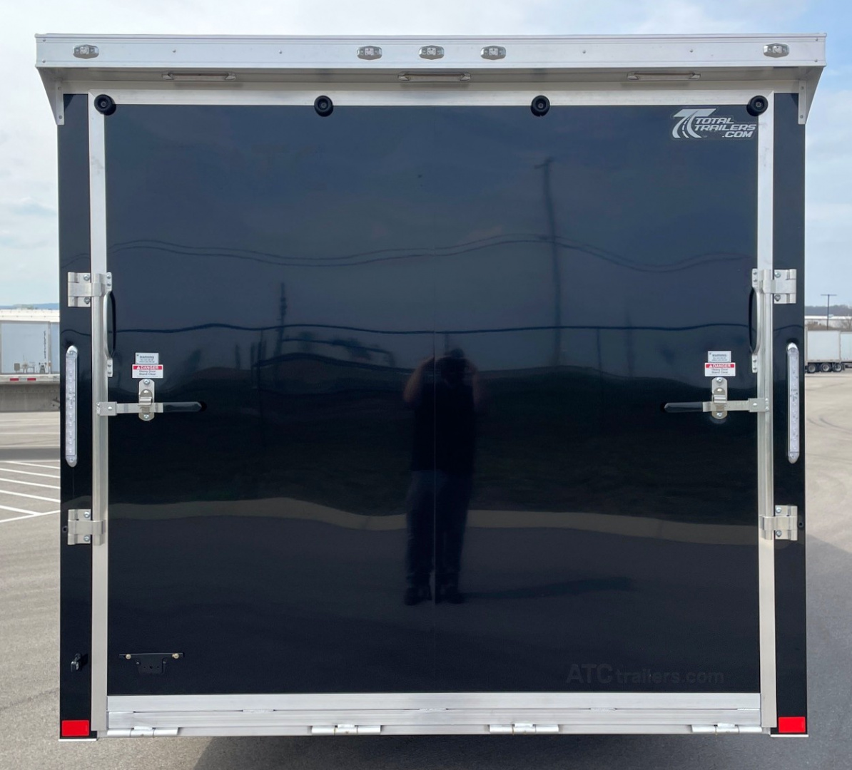 New ATC 24' ROM 400 Blackout Enclosed Aluminum Car Hauler Trailer: Escape Door, Spare, 9990 GVWR